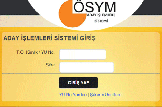 ÖSYM AİS - YU No Yardım - YU No Edinme Hakkında Bilgiler ...